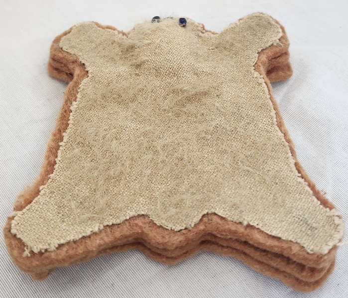 **Antique Polar Bear Rug Pen Wipe or Dollhouse Rug
