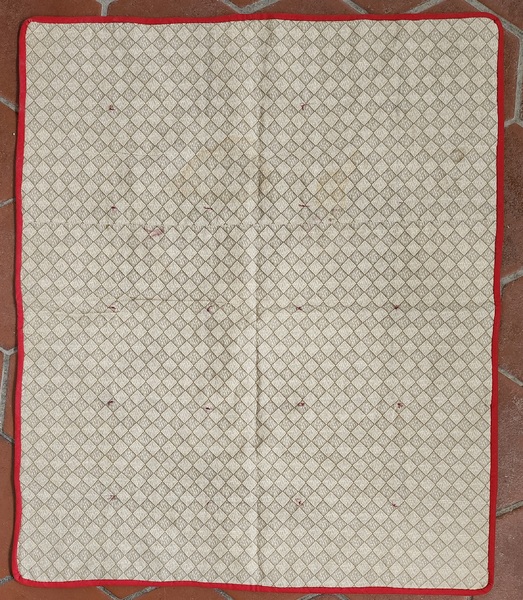 **Antique Log Cabin Crib Quilt in Early Fabrics