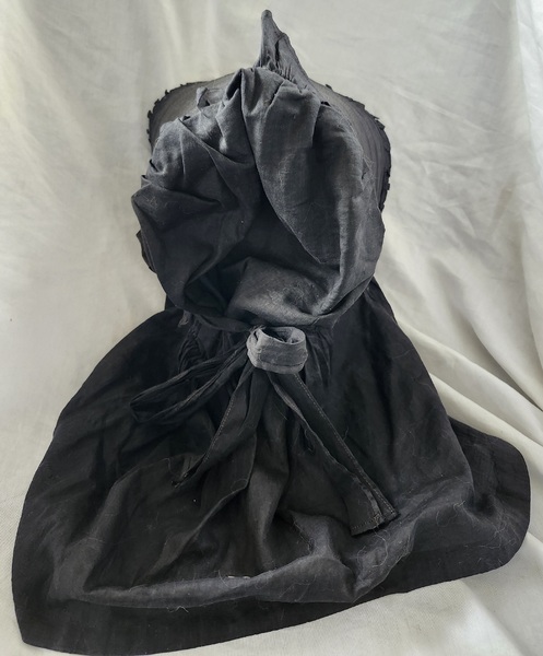**Antq. PA. Black Mourning Bonnet, Possibly Amish