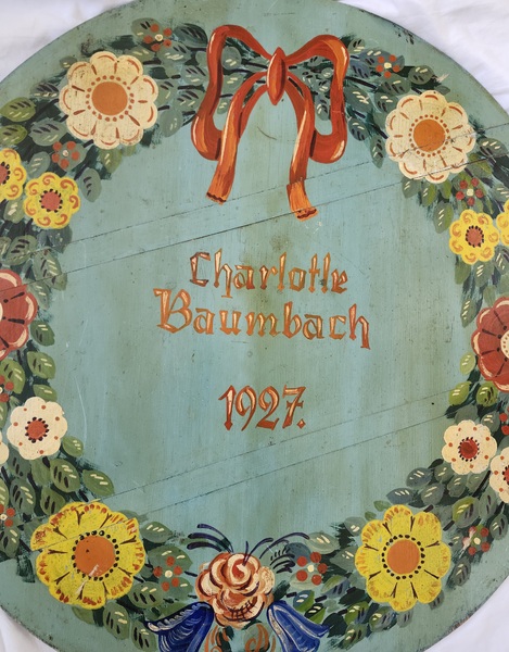 **Dtd.1927 Charlotte Baumbach Folk Art Peel