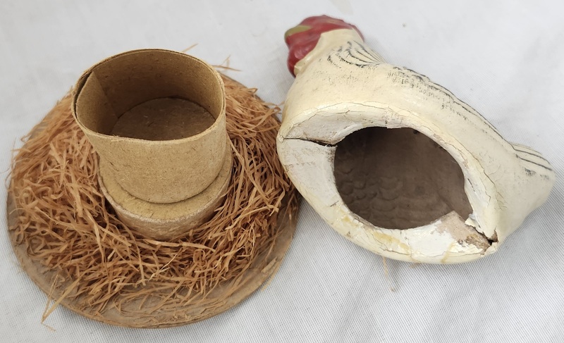 Old Hen on Nest Working Pipsqueak/Candy Container