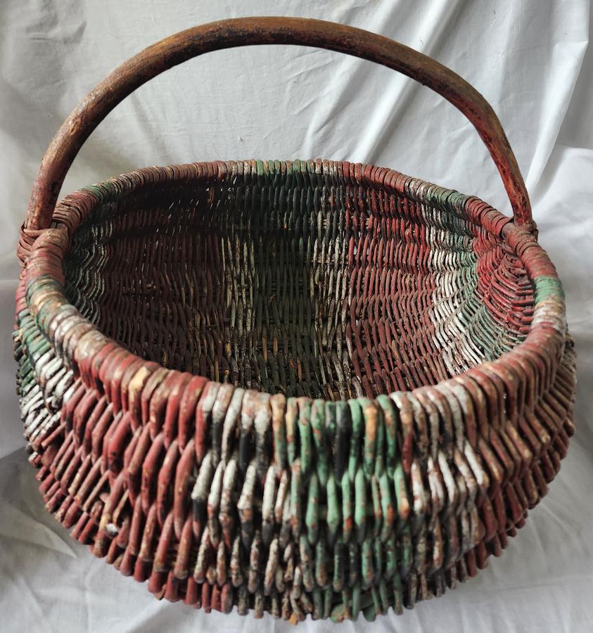 Basket from Kankakee State Hospital in Orig. Paint