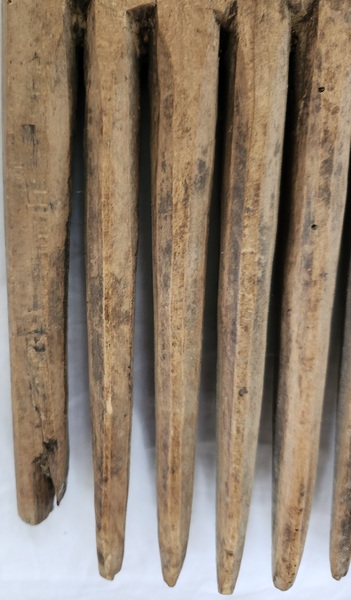 Antq. 1793 Scandinavian Folk Art Carved Fork Tool