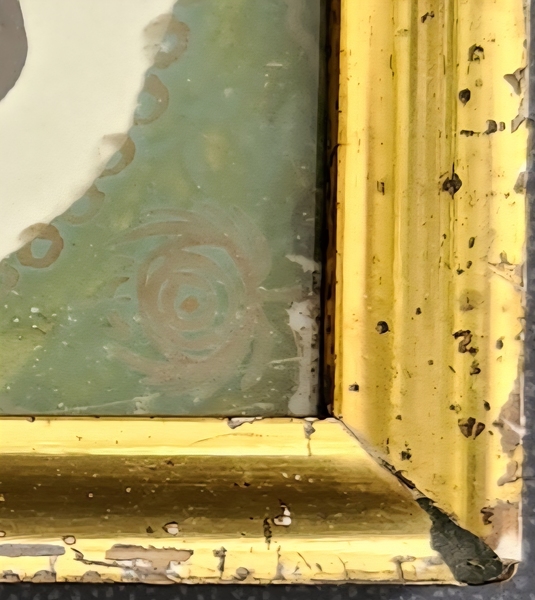**Antique Silhouette of Woman in Eglomise Frame