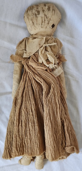 19th C. Primitive Folk Art Rag Doll-Strong Museum