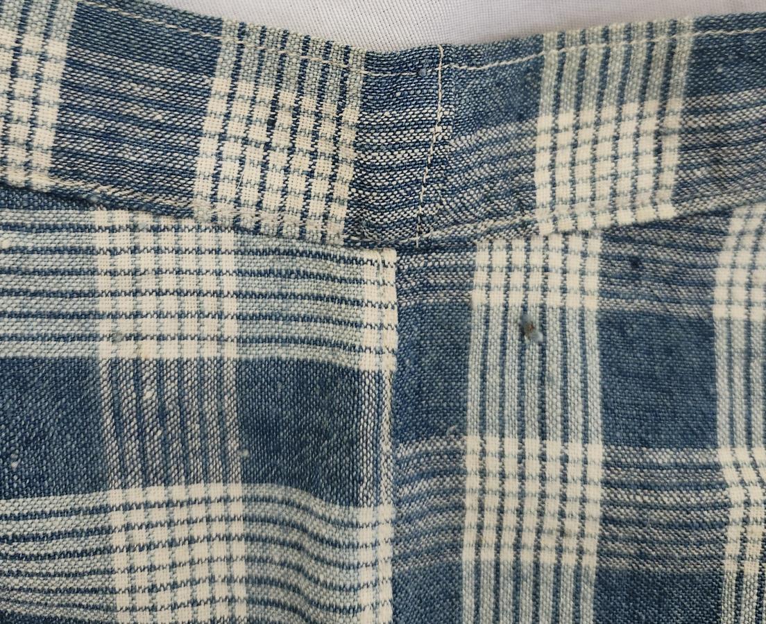 Near Mint Antique PA. Homespun Apron w/Bone Button