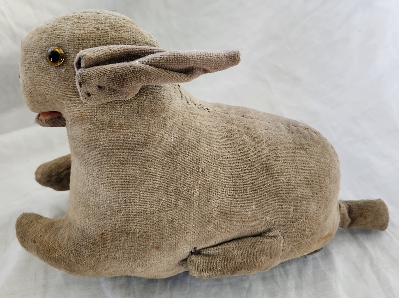 Antique Rabbit Push Toy w/Articulated Mouth & Ear