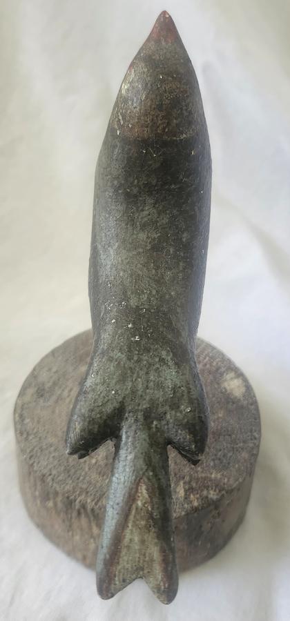 Antique Folk Art Polychrome Painted Bird Carving