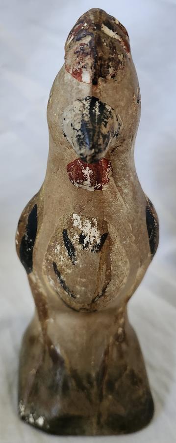 19th C. PA. Hollow Cast Chalkware Rooster #2