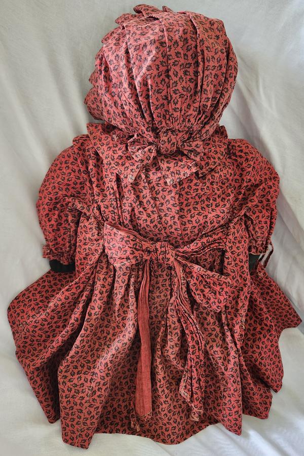 Antq. Black Rag Doll-Bone Button Eyes Ex Hadfield
