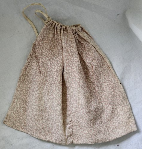 Antique Pink Calico Drawstring Ditty or Seed Bag