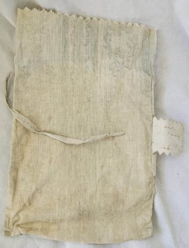 Well Used Antique Seed/Ditty Bag w/Maker's Tag
