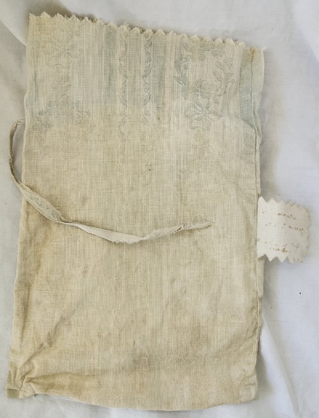 Well Used Antique Seed/Ditty Bag w/Maker's Tag