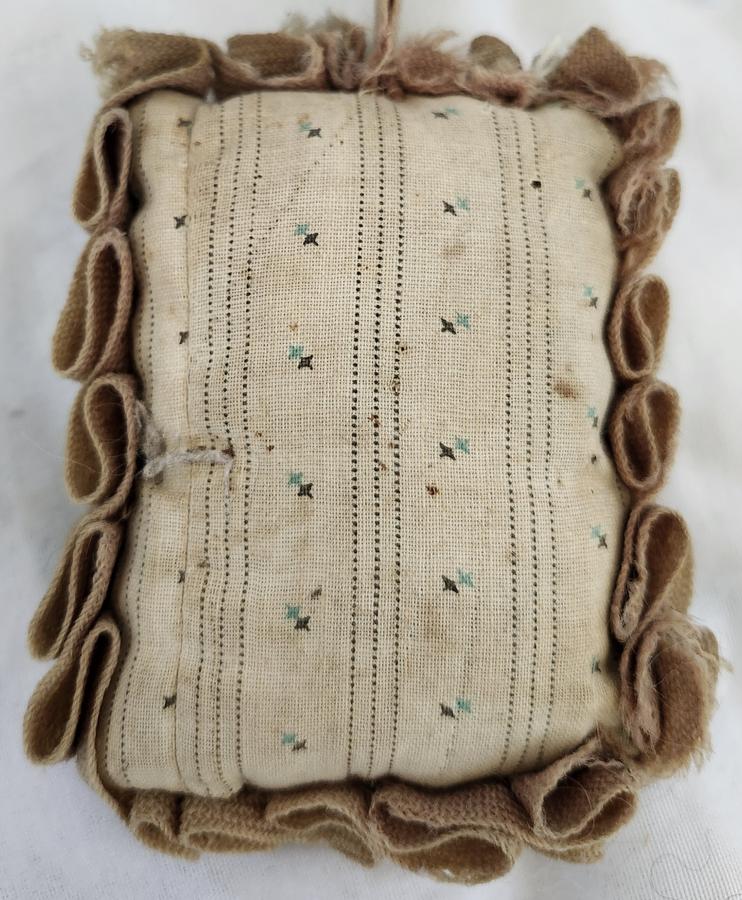 Antique Beaded Pin Cushion w/Initials, Trees++