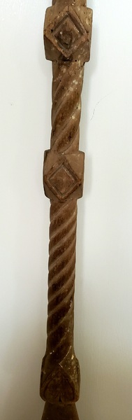 **19th C. Primitive Wash Stick w/Stars, Hearts++