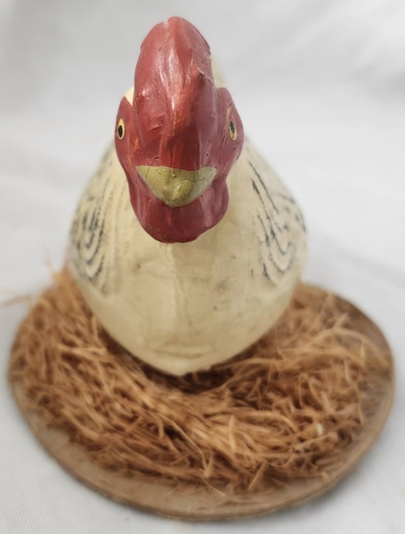 Old Hen on Nest Working Pipsqueak/Candy Container