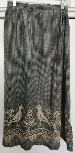 Antique PA. Homespun Apron w/Birds & Flowers