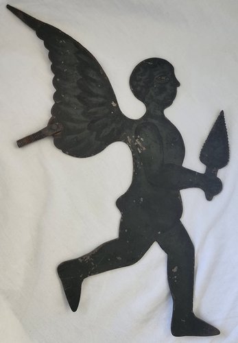 **Rare Ca. 1800 Folk Art Sheet Iron Angel