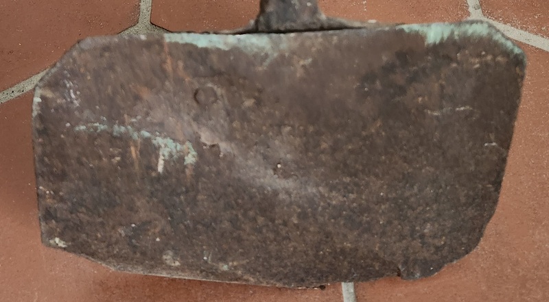 Antq. Primitive Ram's Head Handle Iron Peel