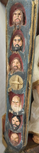 Vntg. S American Folk Art Nicho w/Jesus & Apostles