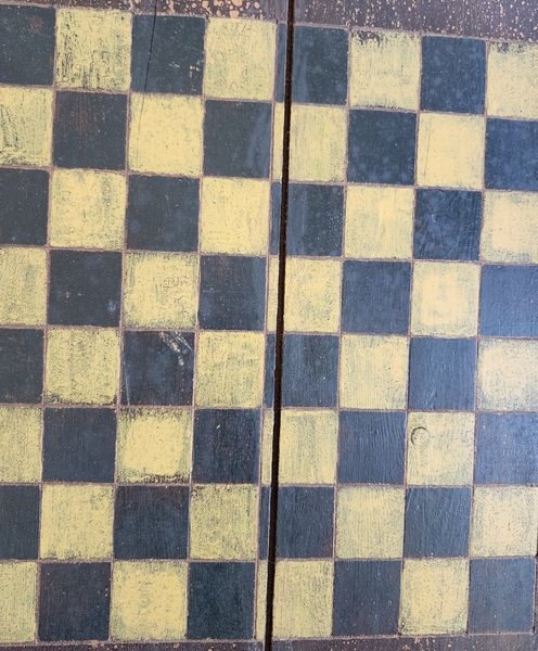 **Antique Primitive New England Checkers Gameboard