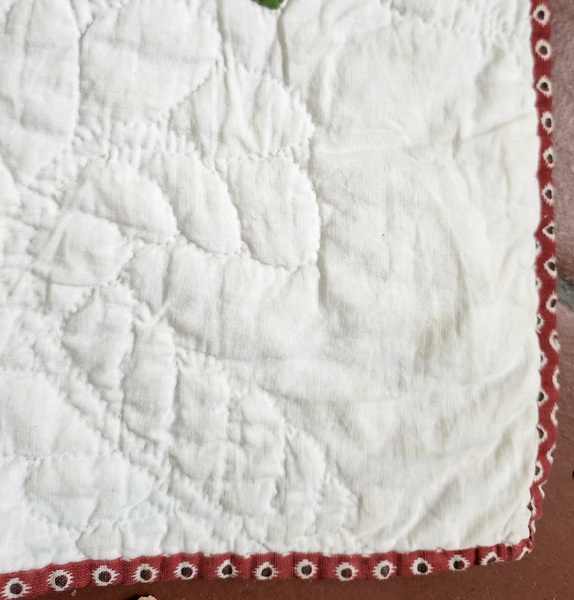 **19th C. Folk Art Floral/Fruit Crib Quilt