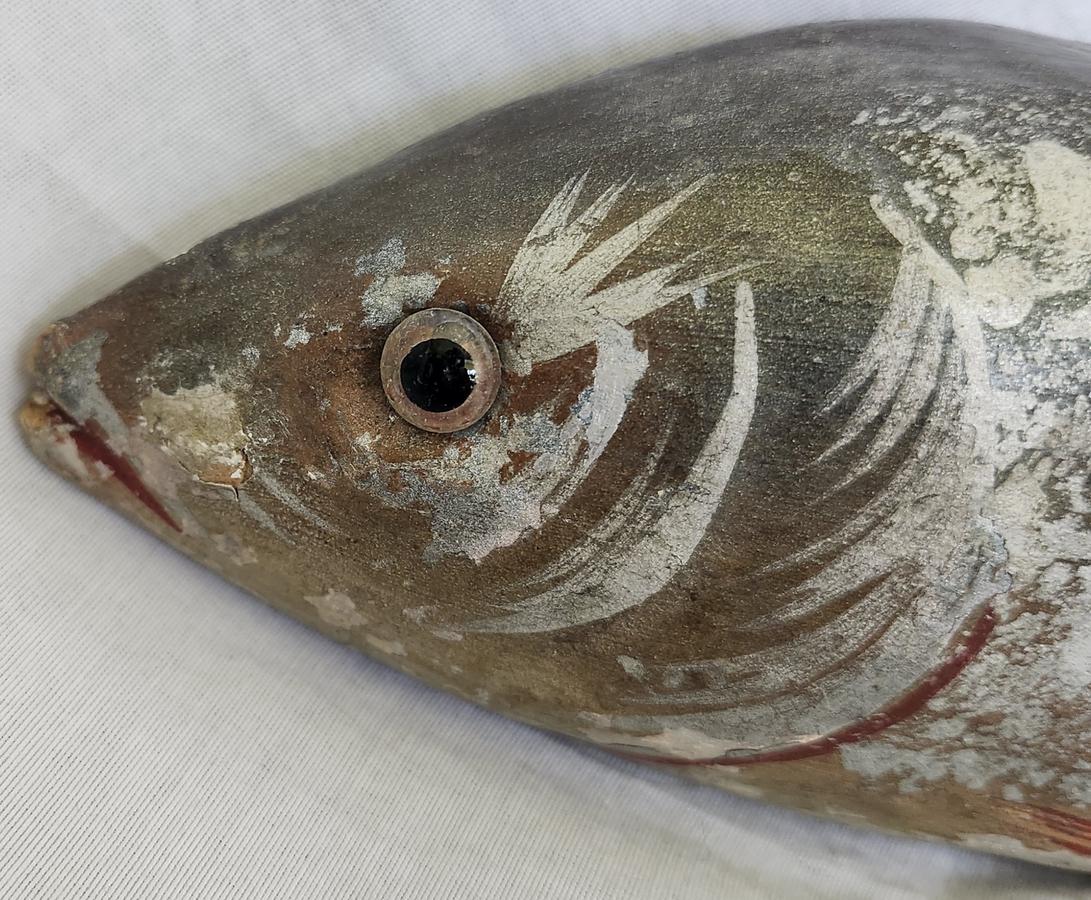 Antique German Papier Mache Trout Candy Container