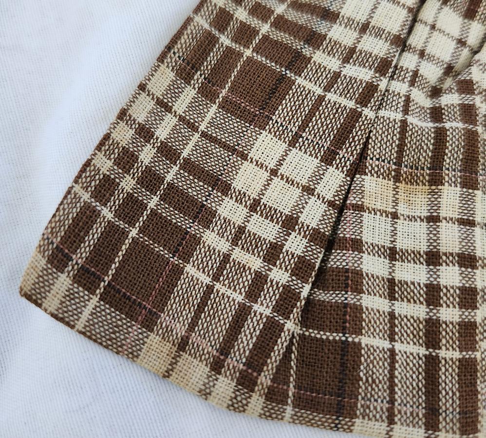 19th C. Brown Homespun Huswif Sewing Pocket