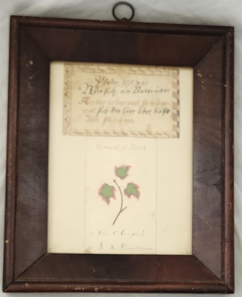Antq. Leaf Watercolor Award of Merit + German Note