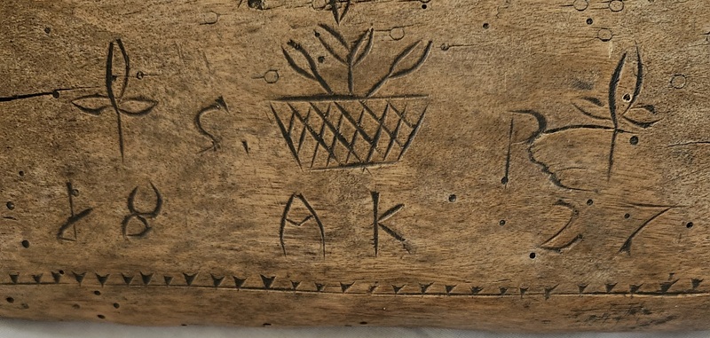 Antq. 1827 Scandinavian Mallet w/Religious Motifs