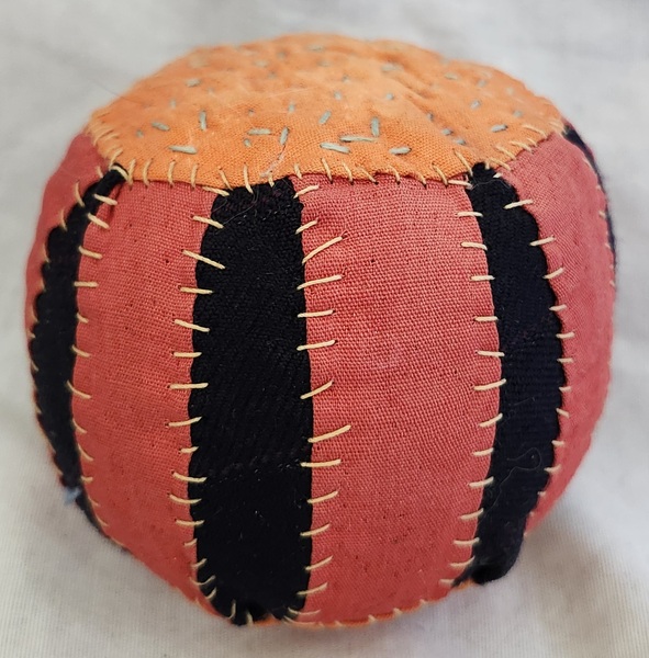 Vintage Striped Spherical Pin Cushion Ex Booth