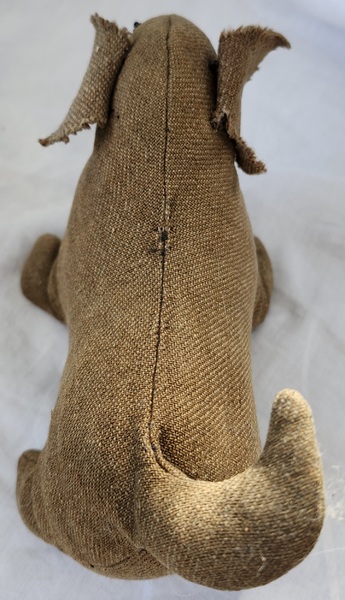 Vintage Folk Art Wool Stuffed Dachshund Dog