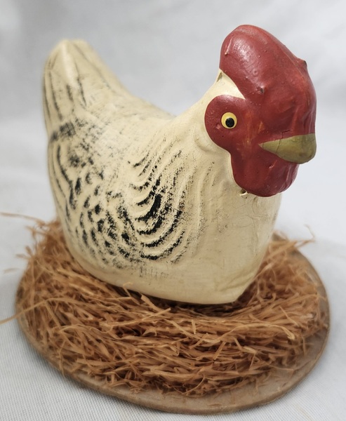 Old Hen on Nest Working Pipsqueak/Candy Container