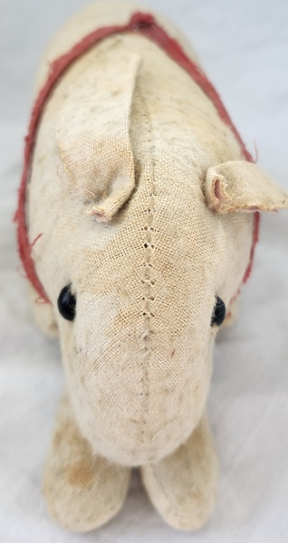 **Early White Wool Stuffed Rabbit