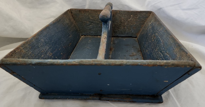 **19th C. Knife Box in Original Teal Paint