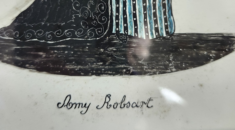 **Victorian Eglomise Silhouette of Amy Robsart