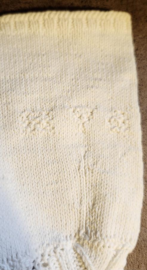 Pr. Antique PA. Wedding Socks w/Initials #1