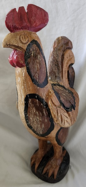 **Vntg. American Folk Art Carved & Painted Rooster
