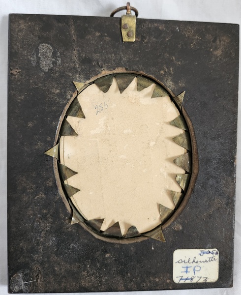 **19th C. Silhouette of Woman w/Decorative Hanger