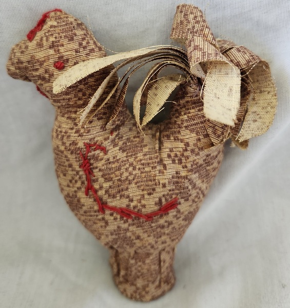 Chicken Rooster on Spool Pin Cushion Ex Booth #2