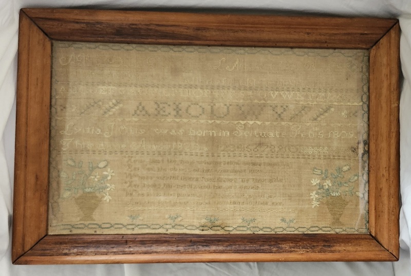 Antique 1820 Scituate, MA Sampler by Lydia Otis
