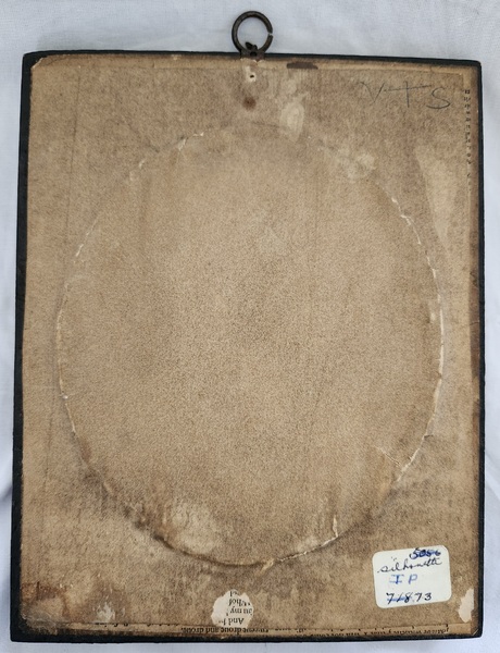 **1796 Sgnd. Silhouette of Woman w/Acorn Hanger