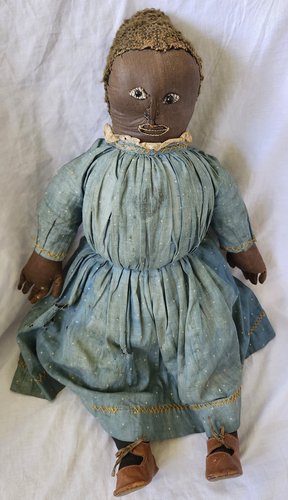 19th C. Black Folk Art Rag Doll Ex Stass