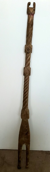 **19th C. Primitive Wash Stick w/Stars, Hearts++