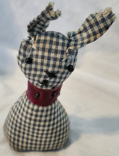 Antq. Lancaster Co. Homespun Dog Pincushion Whimsy