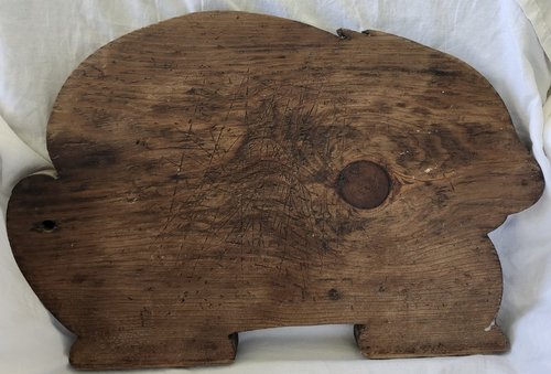 **Lg. 19" L. Antique Folk Art Rabbit Cutting Board