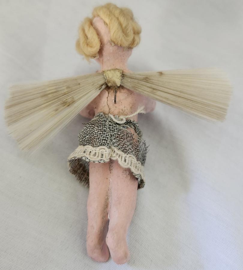 Antique German Wax Angel Xmas Ornament #1