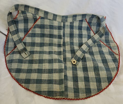 Near Mint Antique PA. Homespun Apron w/Bone Button