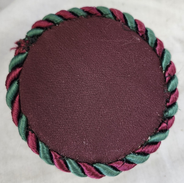 Antique Pin Cushion w/Crocheted Flower Ex Booth