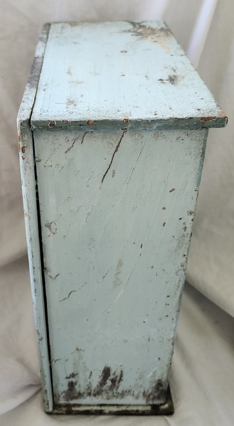 **Vintage Primitive Spice Cabinet in Old Blue Pain